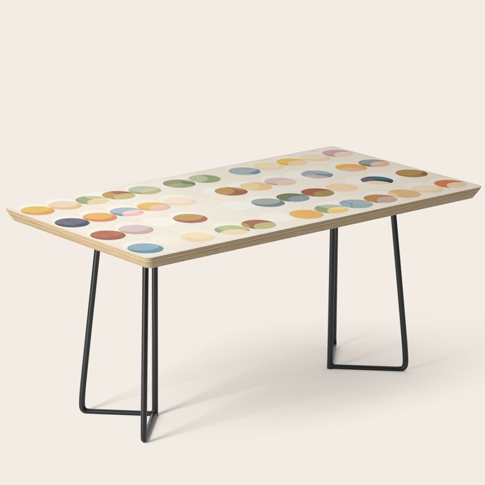 Abstract Bauhaus Dot Pattern Sophisticated Autumn Coffee Table Gallery Image 1