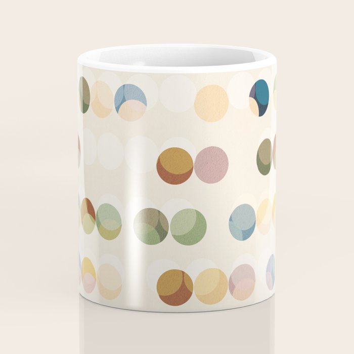 Abstract Bauhaus Dot Pattern Sophisticated Autumn Coffee Mug Gallery Image 4