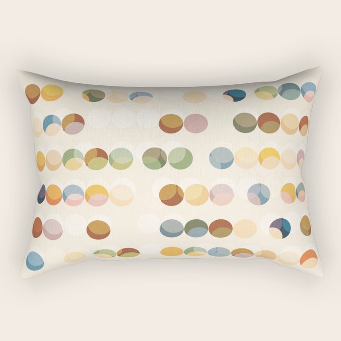 Abstract Bauhaus Dot Pattern Sophisticated Autumn Rectangular Pillow Gallery Image 1