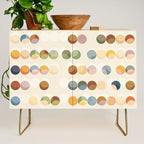 Abstract Bauhaus Dot Pattern Sophisticated Autumn Credenza Gallery Image 1