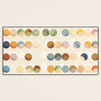Abstract Bauhaus Dot Pattern Sophisticated Autumn Desk Mat Gallery Image 3