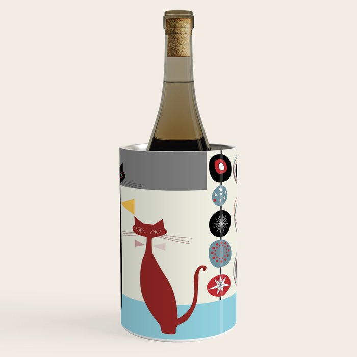 Mid-Century Modern Art Cats Wine Chiller Gallery Image 1