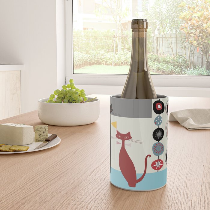 Mid-Century Modern Art Cats Wine Chiller Gallery Image 4