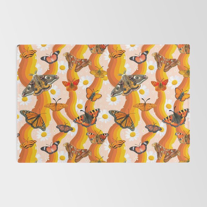 Butterfly Collage Print Rug Gallery Image 2