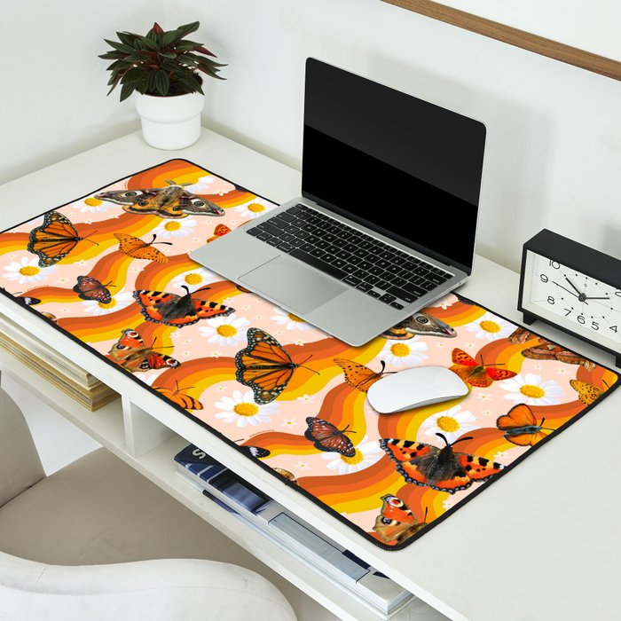 Butterfly Collage Print Desk Mat Gallery Image 2