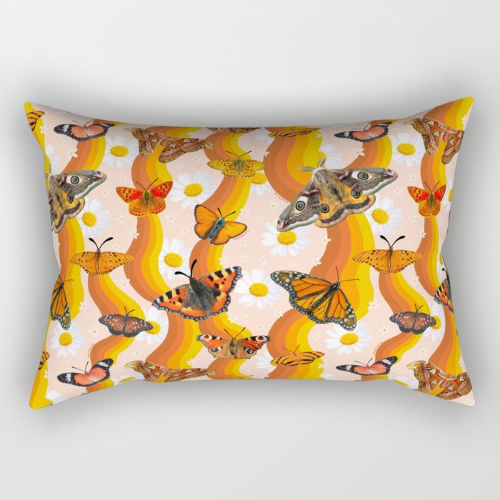 Butterfly Collage Print Rectangular Pillow Gallery Image 1