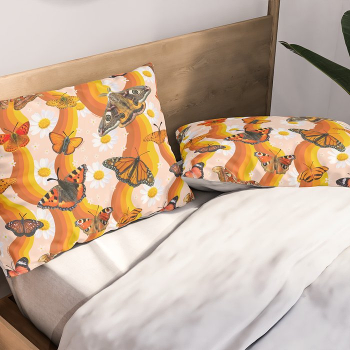 Butterfly Collage Print Pillow Sham Gallery Image 2