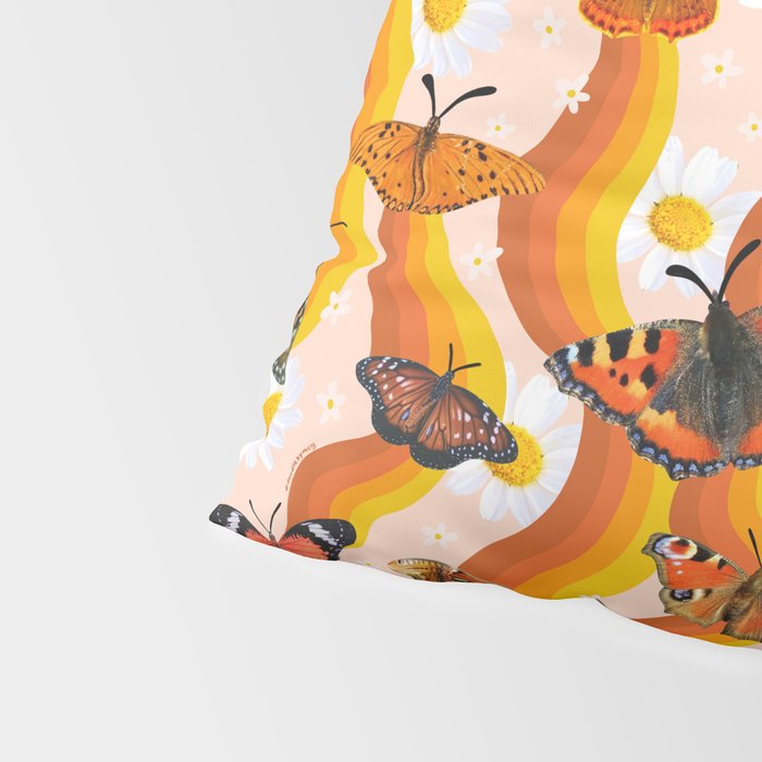 Butterfly Collage Print Pillow Sham Gallery Image 4