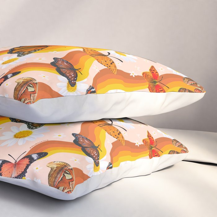 Butterfly Collage Print Pillow Sham Gallery Image 3