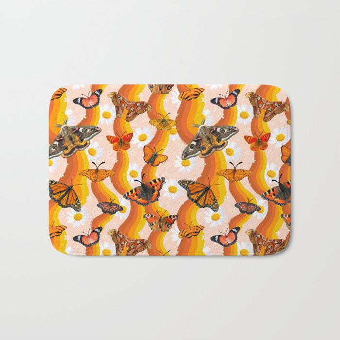 Butterfly Collage Print Bath Mat Gallery Image 1