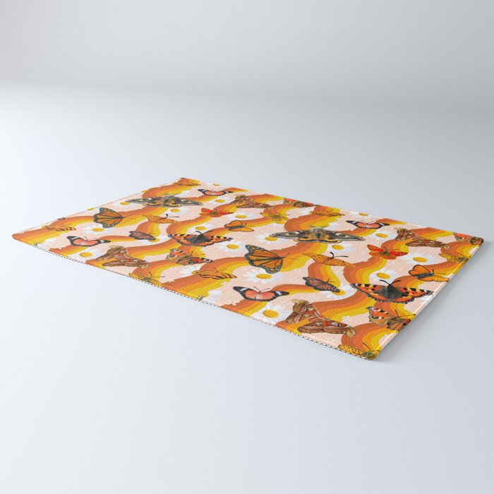 Butterfly Collage Print Rug Gallery Image 3