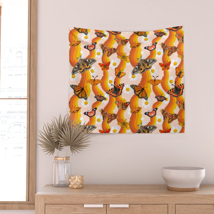 Butterfly Collage Print Wall Tapestry Gallery Image 2