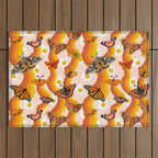 Butterfly Collage Print Outdoor Rug Gallery Image 1