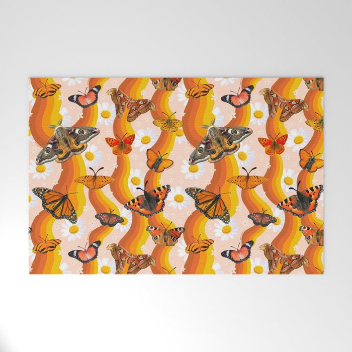 Butterfly Collage Print Welcome Mat Gallery Image 1