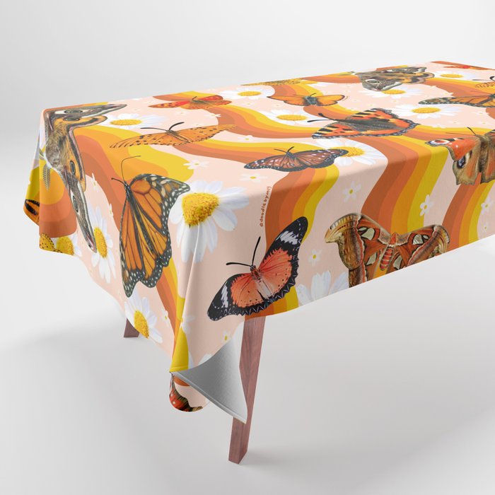 Butterfly Collage Print Tablecloth Gallery Image 1