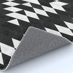 Urban Tribal Pattern No.14 - Aztec - Black Concrete Rug Gallery Image 4
