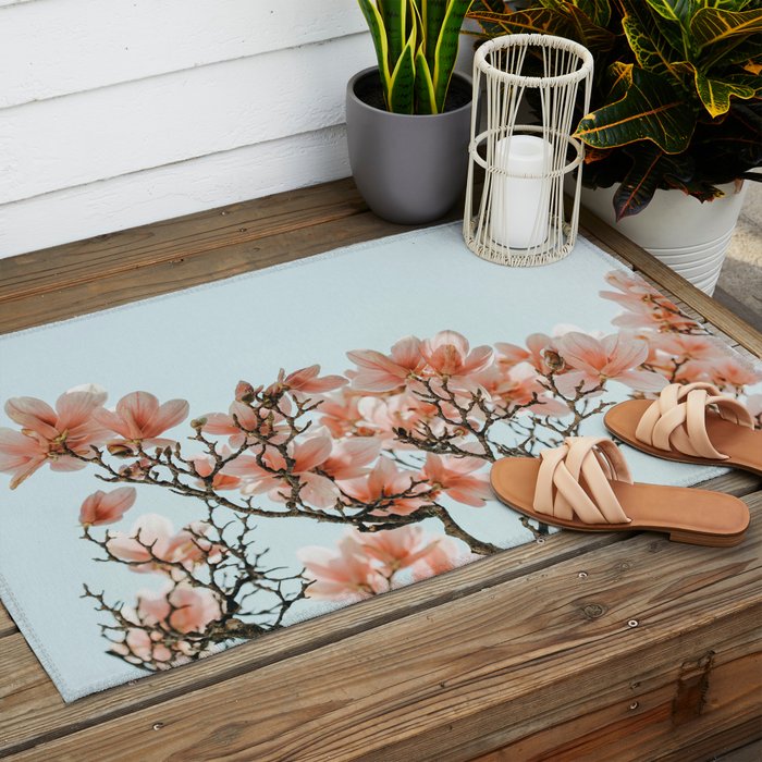 Pink Spring #4 Outdoor Rug Gallery Image 2