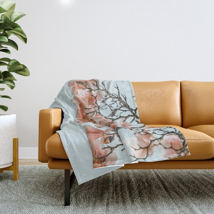 Pink Spring #4 Throw Blanket Gallery Image 1