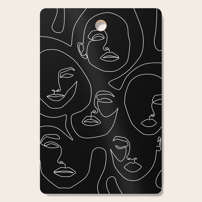 Faces in Dark Cutting Board Gallery Image 1