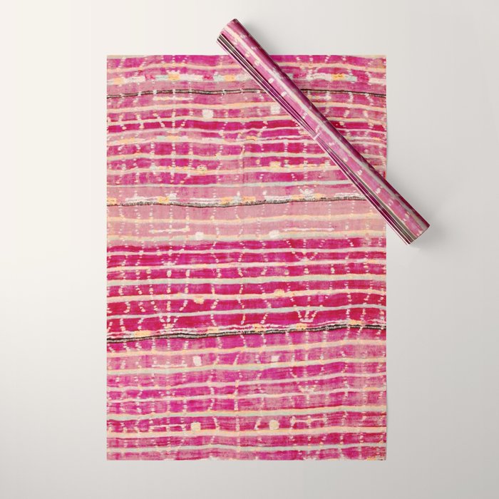 Moroccan Kilim Colorful Vintage Geometric Print Wrapping Paper Gallery Image 1