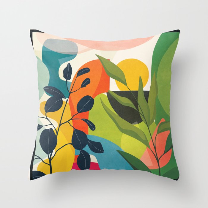 Sunrise Garden 13 Throw Pillow Gallery Image 1