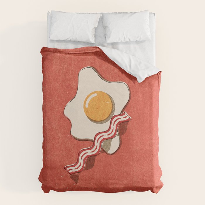FAST FOOD / Egg and Bacon Duvet Cover Gallery Image 1