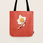 FAST FOOD / Egg and Bacon Tote Bag Gallery Image 1