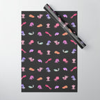 Squids - black Wrapping Paper Gallery Image 1