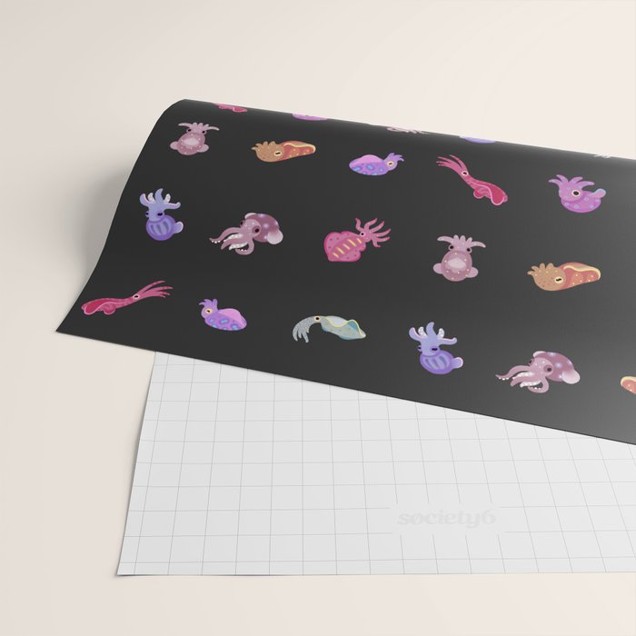 Squids - black Wrapping Paper Gallery Image 2