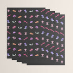 Squids - black Wrapping Paper Gallery Image 3