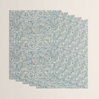 William Morris Vintage Sunflower Blue Slate & Vellum Wrapping Paper Gallery Image 3
