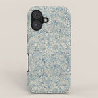 William Morris Vintage Sunflower Blue Slate & Vellum iPhone Case Gallery Image 1