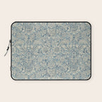 William Morris Vintage Sunflower Blue Slate & Vellum Laptop Sleeve Gallery Image 1