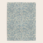 William Morris Vintage Sunflower Blue Slate & Vellum Poster Gallery Image 4