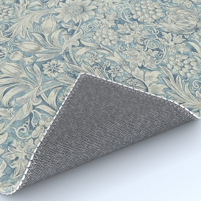 William Morris Vintage Sunflower Blue Slate & Vellum Rug Gallery Image 4