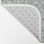 William Morris Vintage Sunflower Blue Slate & Vellum Bath Mat Gallery Image 2