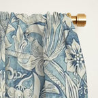 William Morris Vintage Sunflower Blue Slate & Vellum Window Curtain Gallery Image 2
