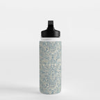 William Morris Vintage Sunflower Blue Slate & Vellum Water Bottle Gallery Image 3