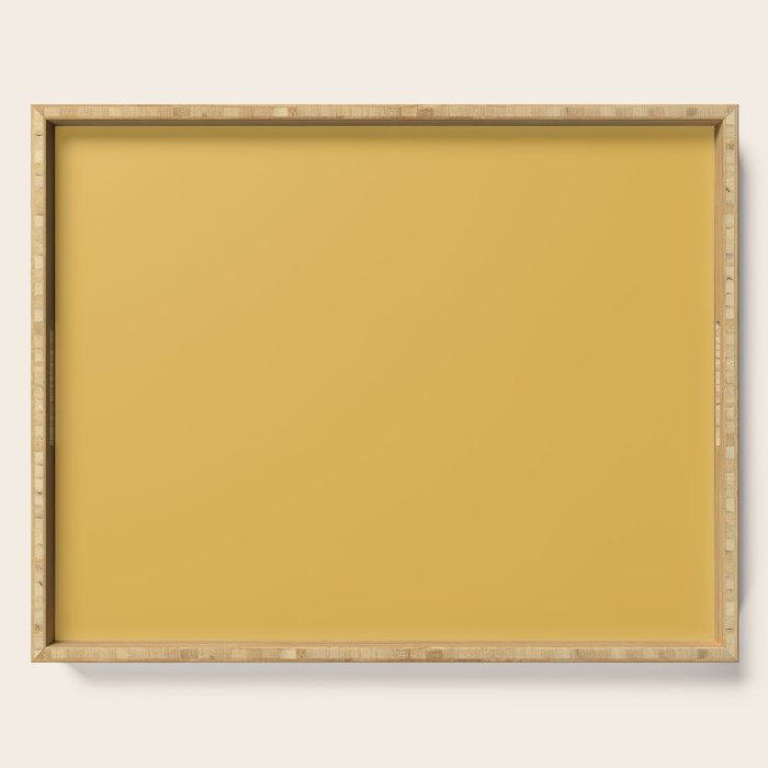 Soft Mustard Solid Serving Tray Gallery Image 1