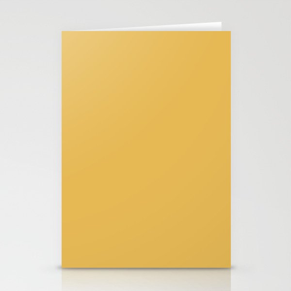 Soft Mustard Solid Stationery Card Gallery Image 1