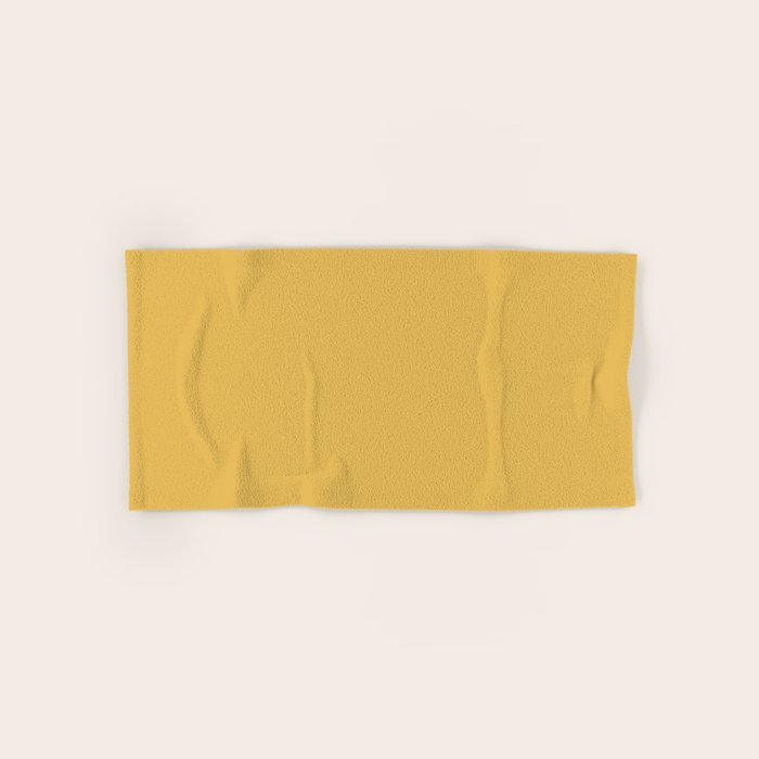 Soft Mustard Solid Bath Towel Gallery Image 1