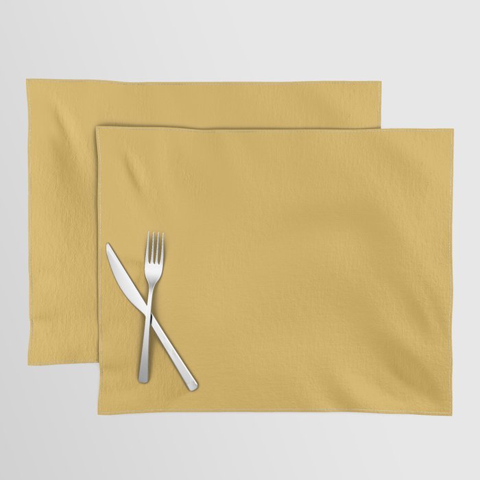 Soft Mustard Solid Placemat Gallery Image 1