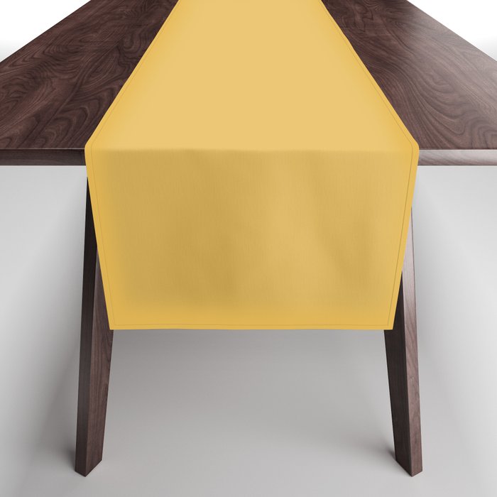 Soft Mustard Solid Table Runner Gallery Image 1