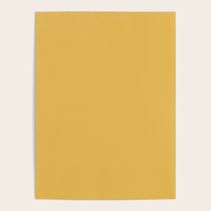 Soft Mustard Solid Poster Gallery Image 4