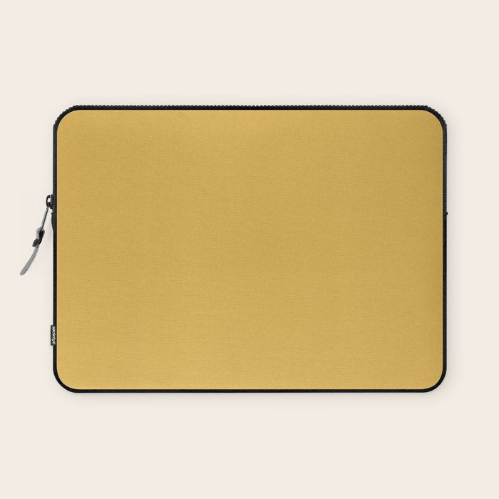 Soft Mustard Solid Laptop Sleeve Gallery Image 1