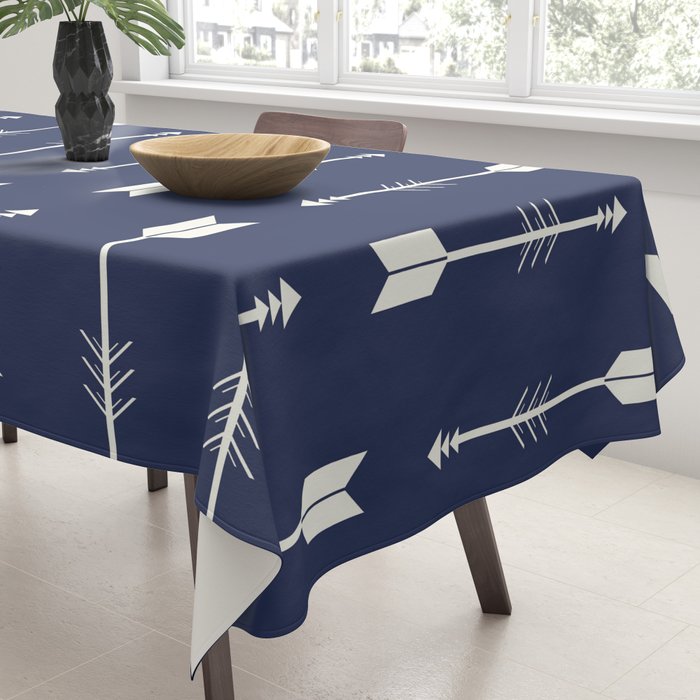 Blue Arrow Pattern  Tablecloth Gallery Image 3