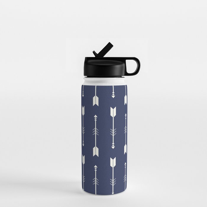 Blue Arrow Pattern  Water Bottle Gallery Image 1
