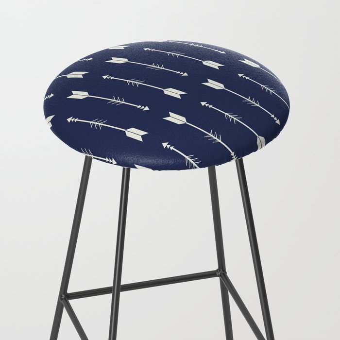 Blue Arrow Pattern  Stool Gallery Image 2