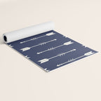 Blue Arrow Pattern  Yoga Mat Gallery Image 2