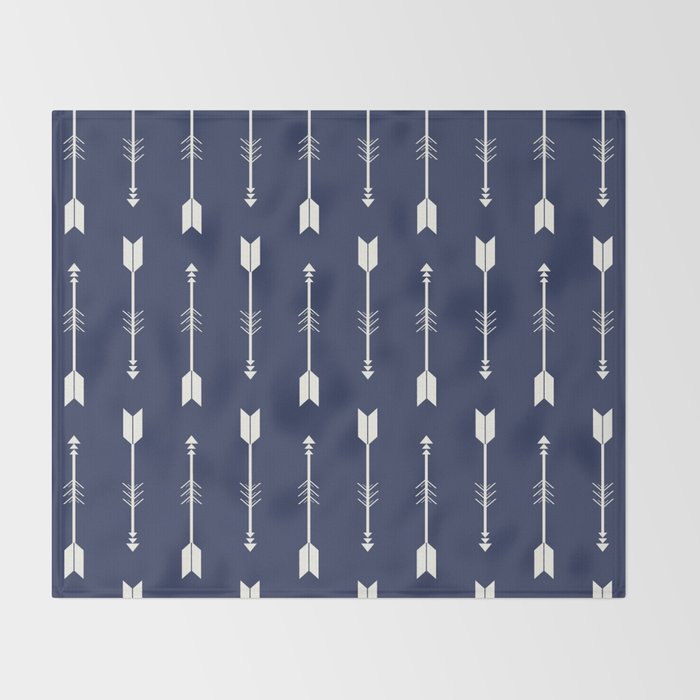 Blue Arrow Pattern  Throw Blanket Gallery Image 2